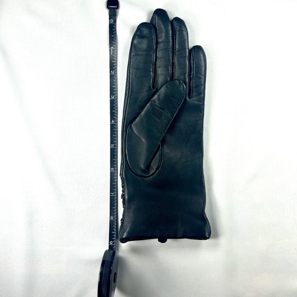 Charter Club Women’s Black Leather Gloves 6.5 | Cashmere Lined | Never Worn - Picture 6 of 7